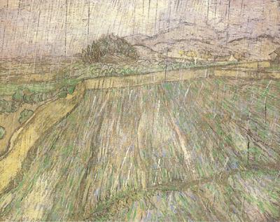 Vincent Van Gogh Wheat Field in Rain (nn04) Norge oil painting art